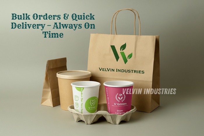 VELVIN INDUSTRIES – V GREEN eco-friendly paper cups and packaging products bulk supply & quick delivery services
