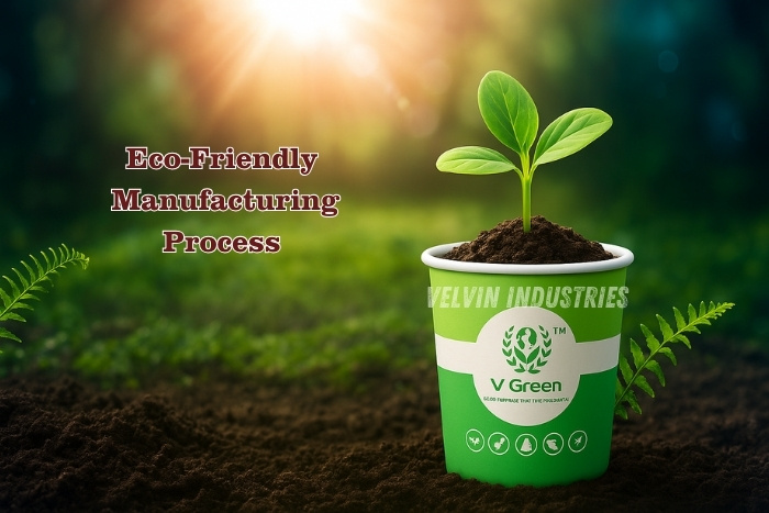 Compostable and biodegradable cups proudly made in Tamil Nadu for a greener future by VELVIN INDUSTRIES