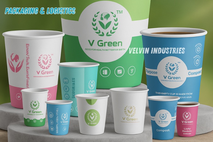 Eco-friendly, compostable, and biodegradable cups manufactured in Tamil Nadu, trusted by VELVIN INDUSTRIES – V GREEN