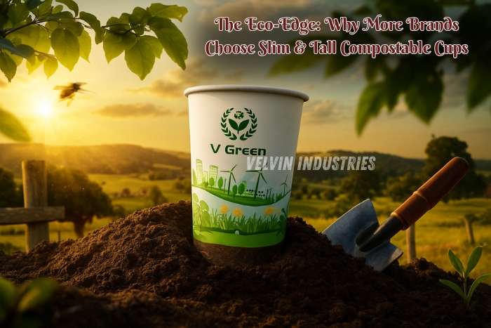 Highlights eco-friendly manufacturing in Tamil Nadu and why more brands choose sustainable paper cups at VELVIN INDUSTRIES